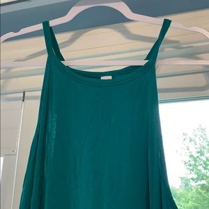 Large green tank dress